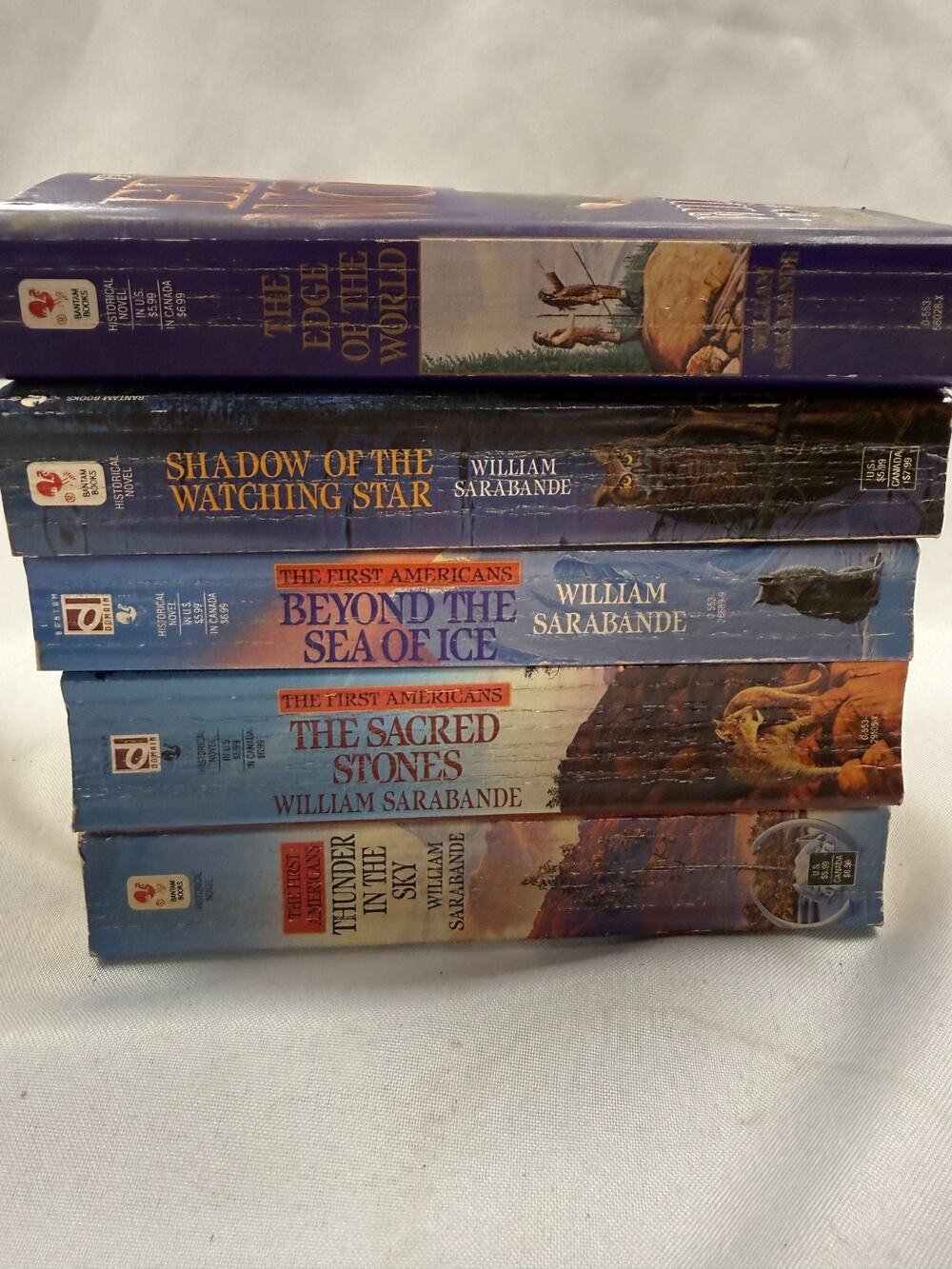 William Sarabande First Americans Historical Novel Lot 5 Paperback Books